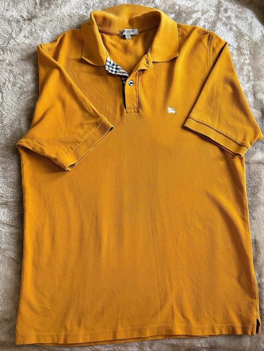 Designer Men's Cotton Polo Orange Medium